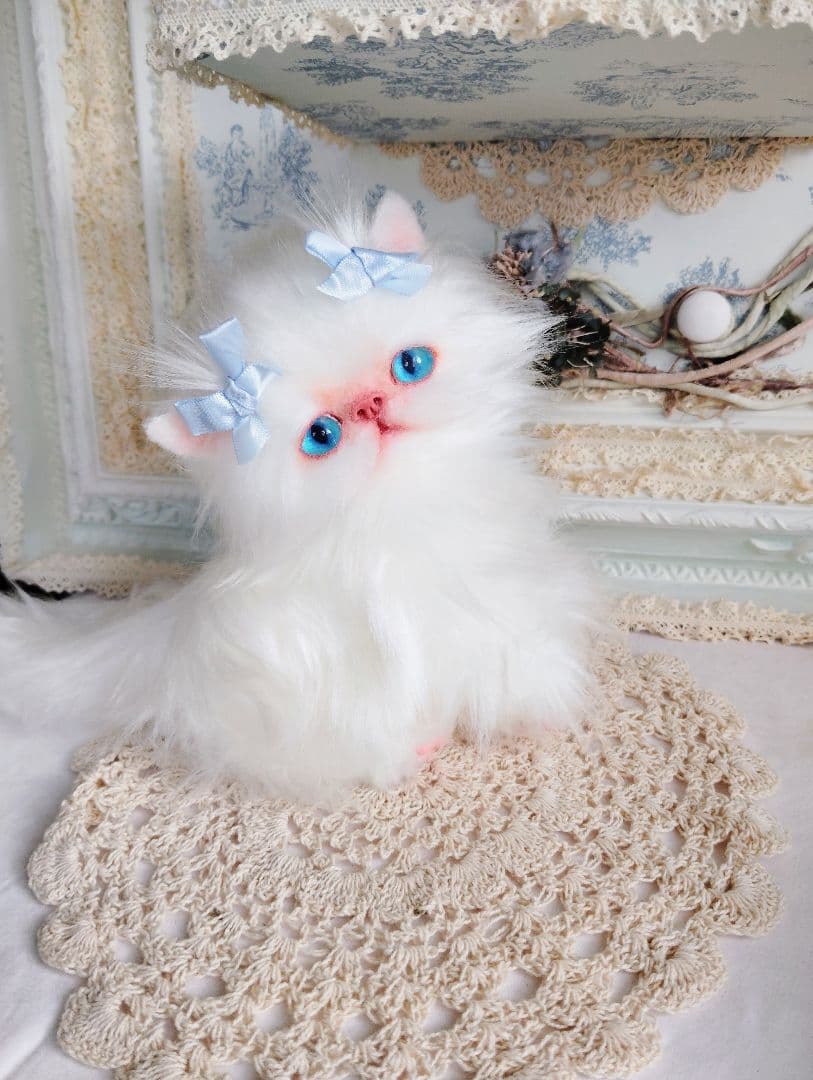 可愛いマフィンちゃん♡エキゾチックロングヘア子猫♡アートドール♡ぬいぐるみ♡