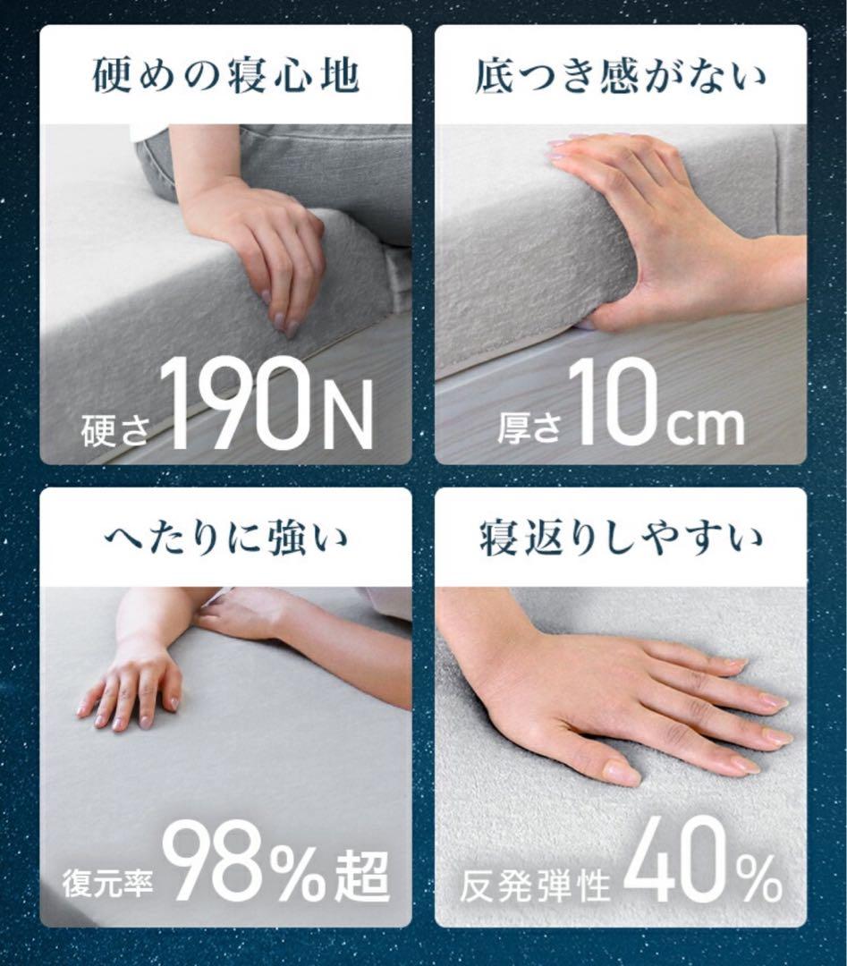 ダブル マットレス 折りたたみ 高反発 敷布団 三つ折り 極厚10cm