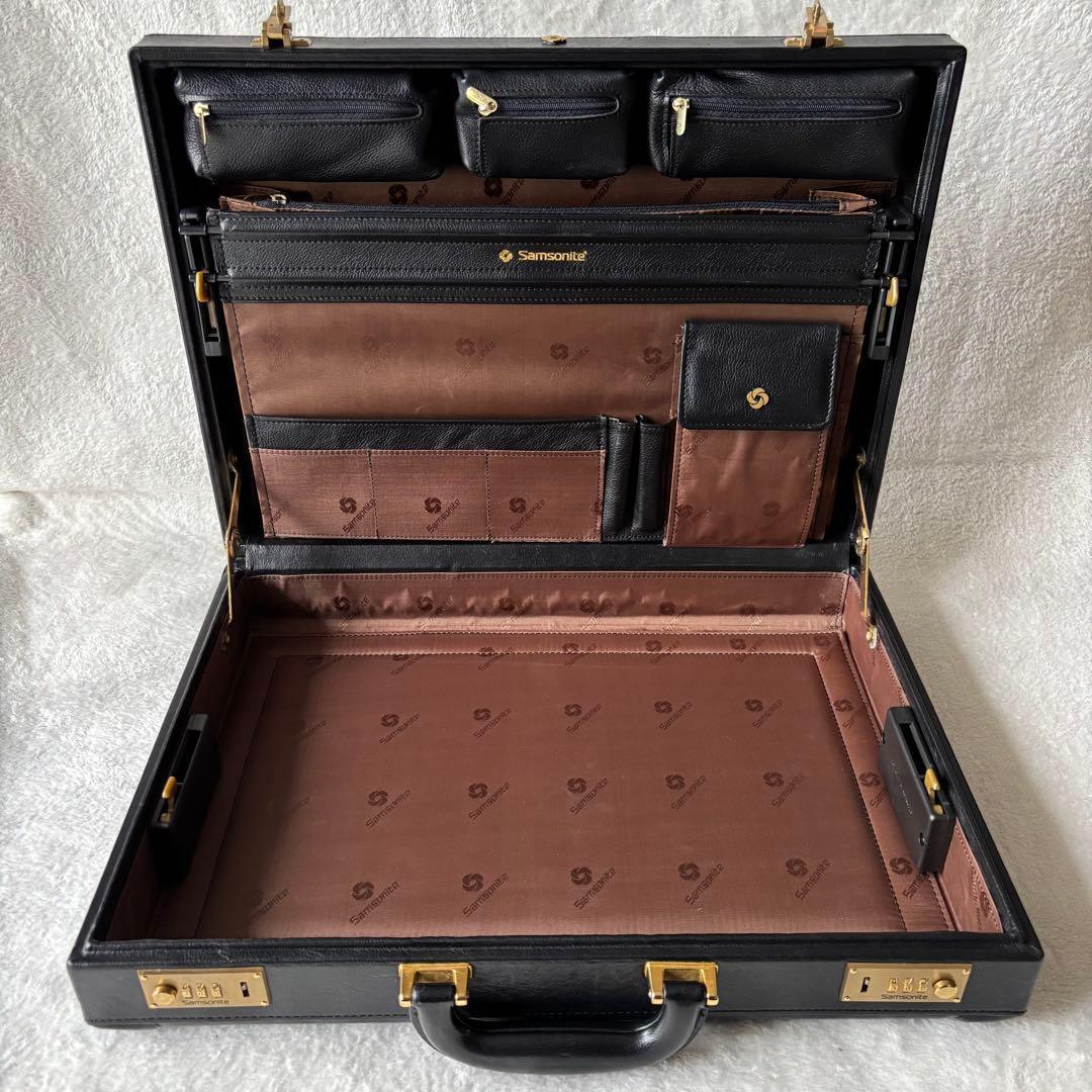 ✨️美品 Samsonite サムソナイト アタッシュケース レザー ブラック