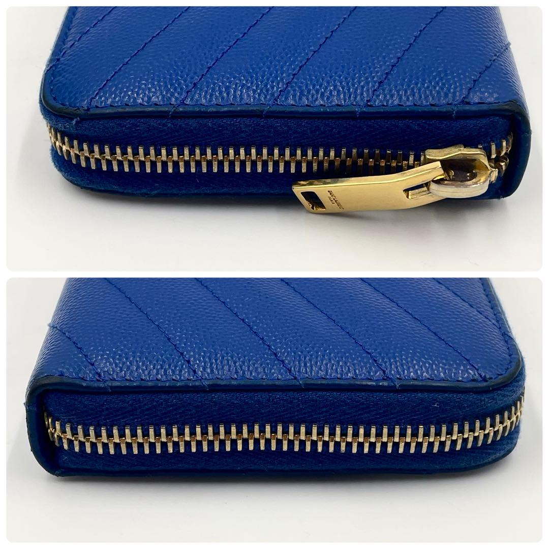 SAINT LAURENT 長財布 ラウンドファスナー カサンドラ ゴールドロゴ