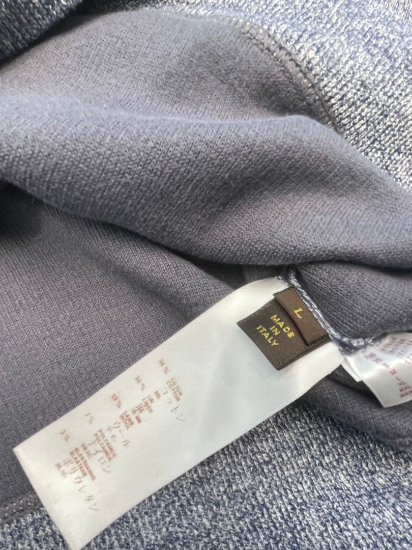 本物古着LVルイ・ヴィトンレディースエンブロイダリーパーカーLグレー