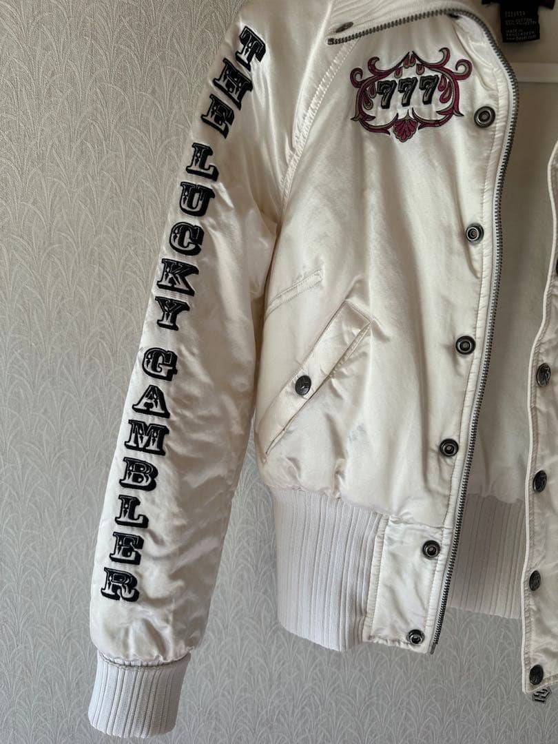 DIESEL Mサイズ(小さめ)スカジャン風サテンジャケット/刺繍/訳あり/レア