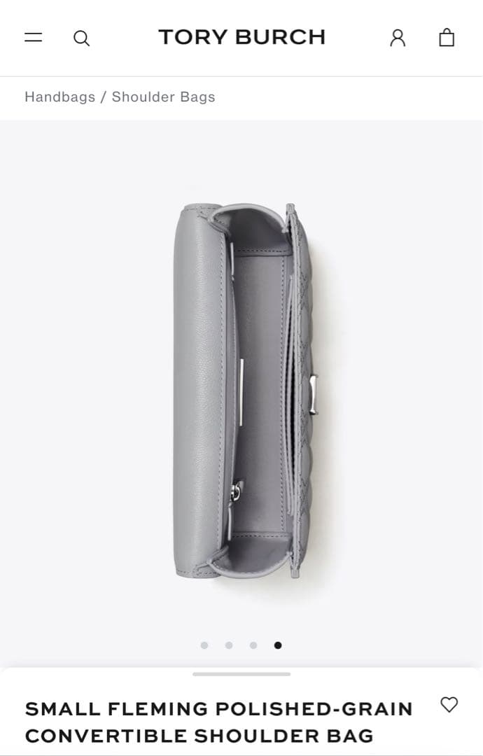 【美品】Tory Burchトリーバーチ マットグレー　ショルダーバック