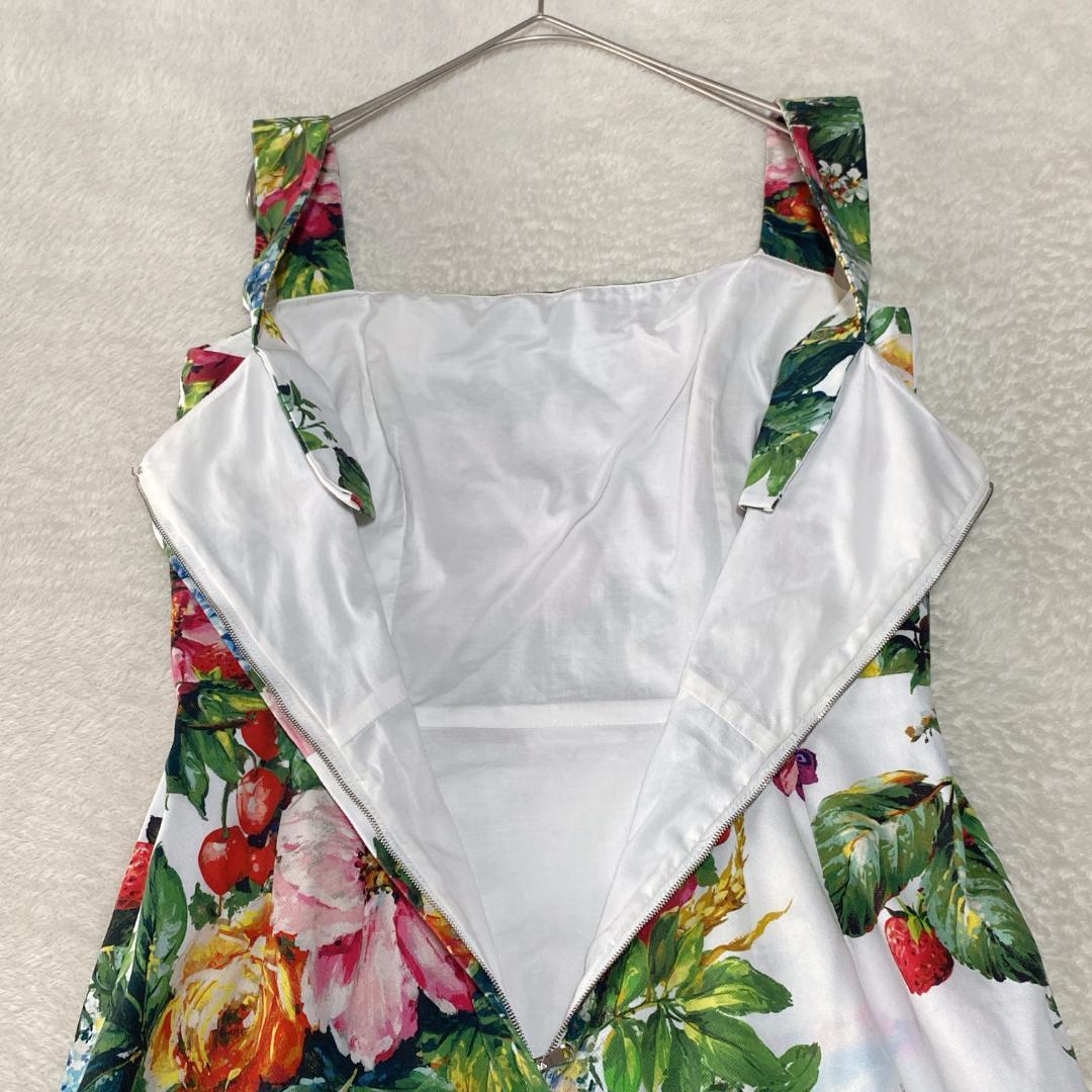 DE0021【ドルチェアンドガッバーナ】ワンピース【40】タイト 花柄 訳アリ