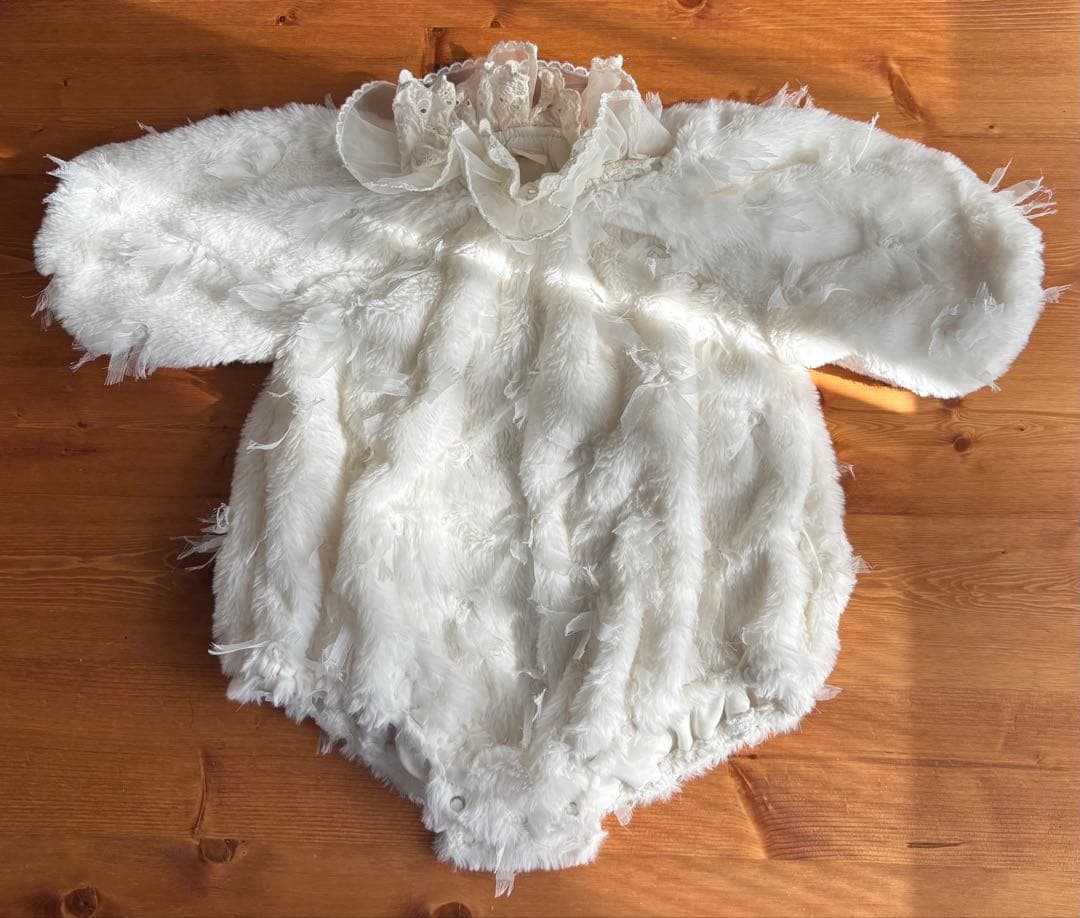 marron ロンパース ボンネット