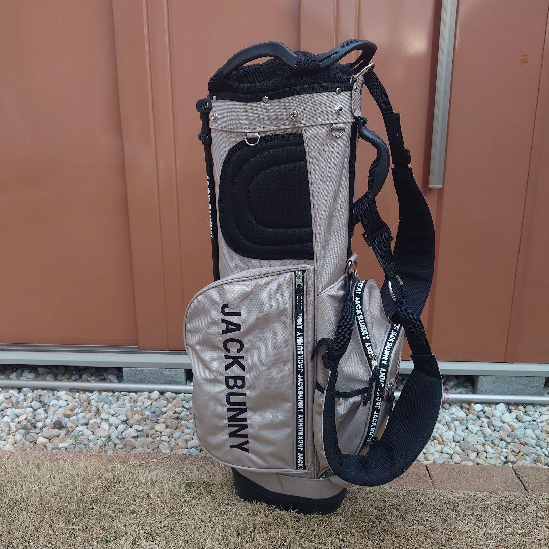 【特価】JACKBUNNY スタンド付きキャディバッグ ベージュ