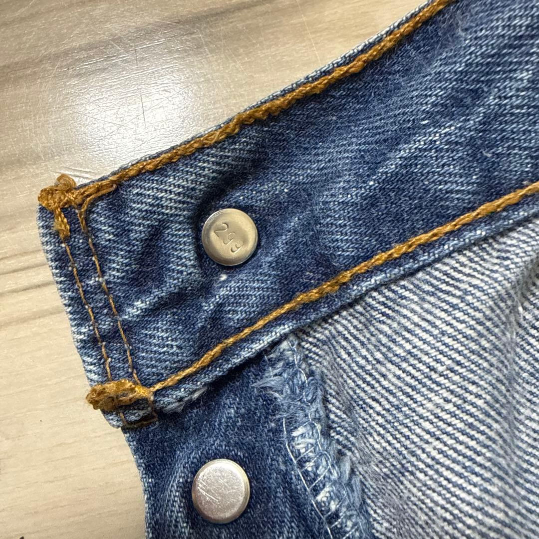 90s UK製Levi's インディゴ ストレートデニム