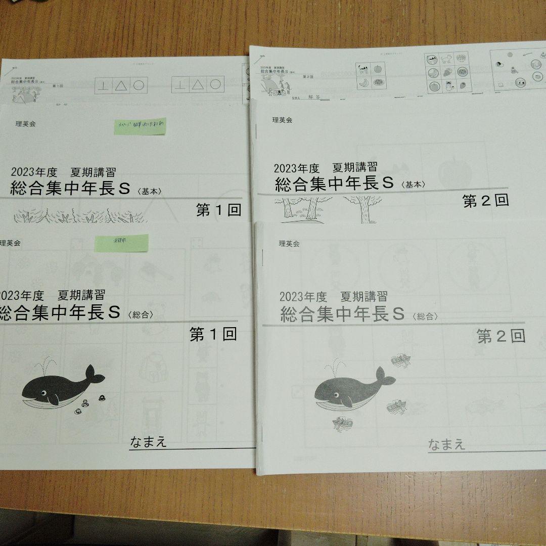 2023年度　理英会　夏期講習　総合集中S 準備　基本　総合　個別課題用プリント