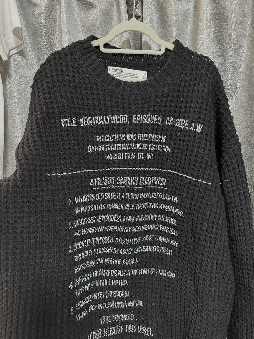 DAIRIKU 20AW ブラック ニットセーター