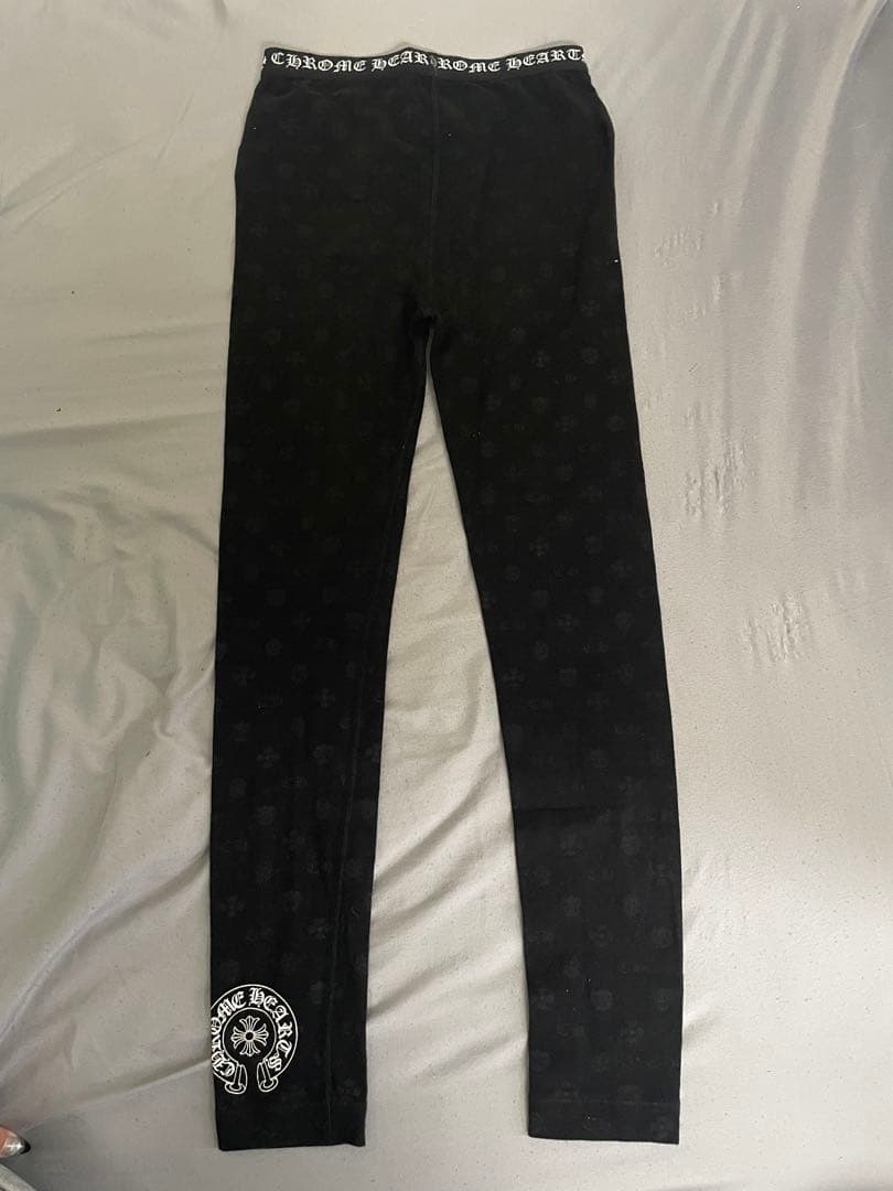 一度着用　CHROME HEARTS ブラックレギンス　レディース