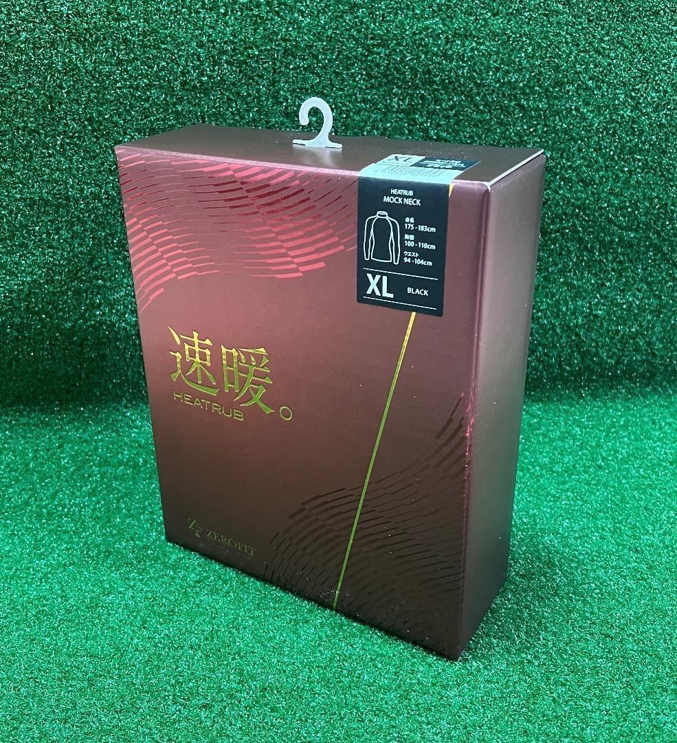25モデル　ZEROFIT 速暖。HEATRUB モックネック XL ブラック
