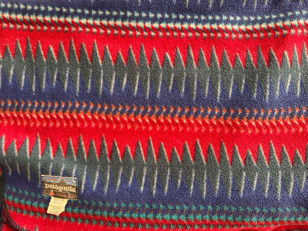 USA製　Patagoniaフリースブランケット.プリント/パタゴニアビンテージ