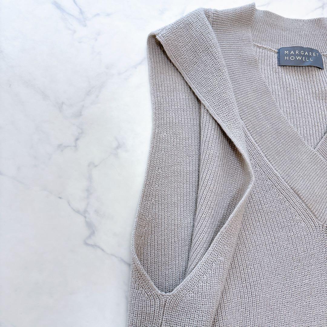【未使用級】現行 2024 マーガレットハウエル メリノ ウールコットンベスト