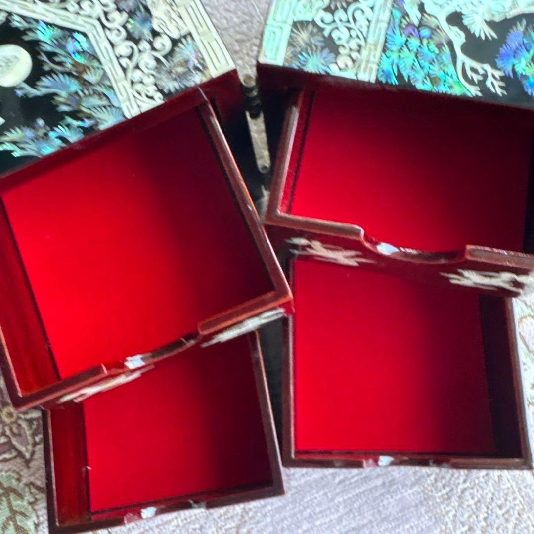 螺鈿細工　韓国工芸品　小物入れ