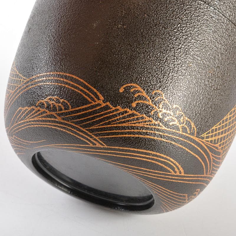 teㆍruㆍri 　目代春帆作　乾漆干網　棗　共箱　M　R6006