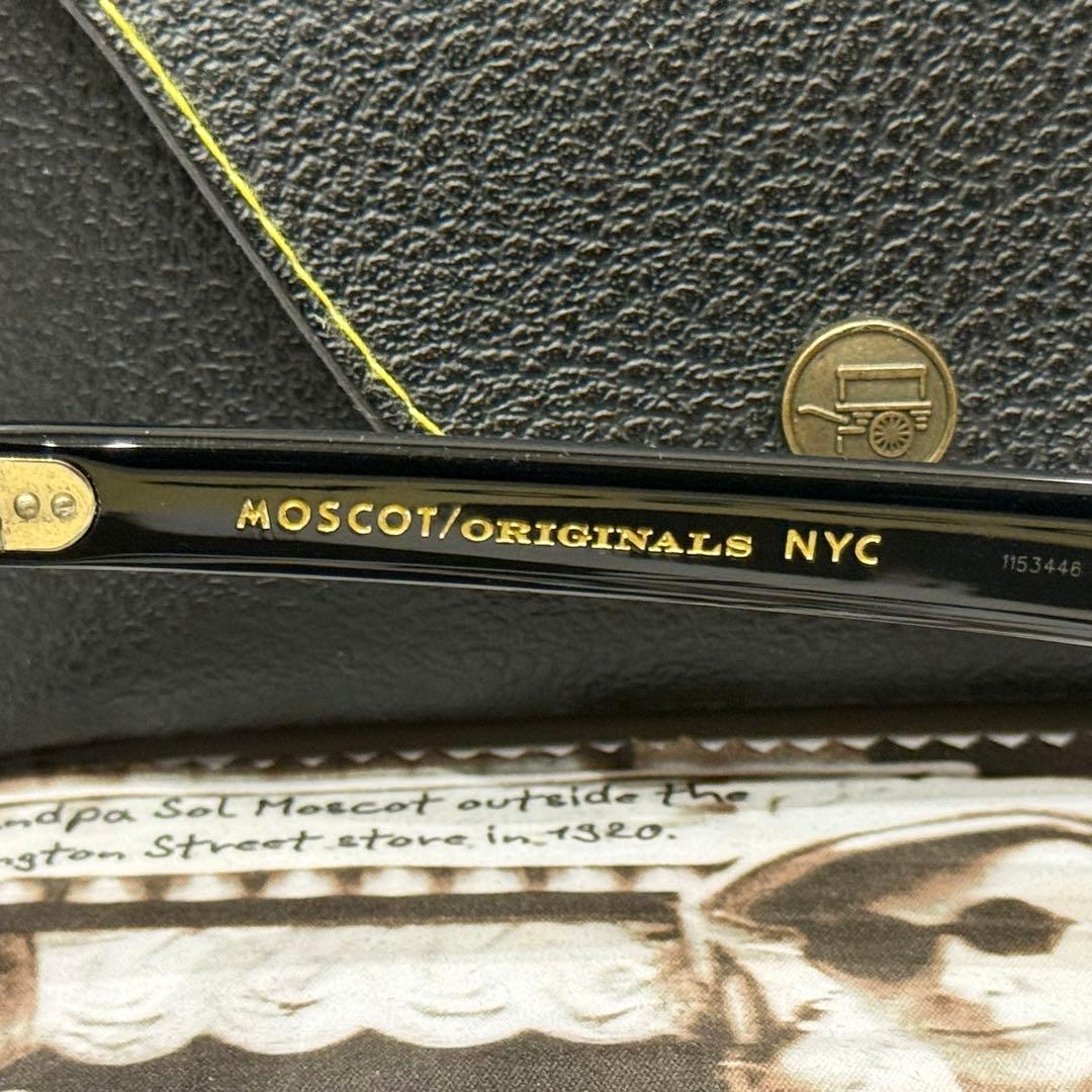 【極美品】正規品 モスコット レムトッシュ 52 ブラック ライトグレーレンズ
