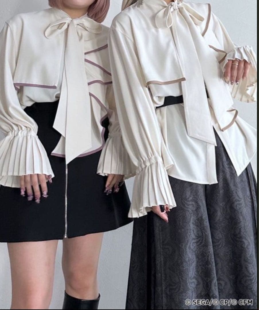 ZOZOTOWN HARE ハレ プロセカ アシメフリルボウタイシャツ 絵名