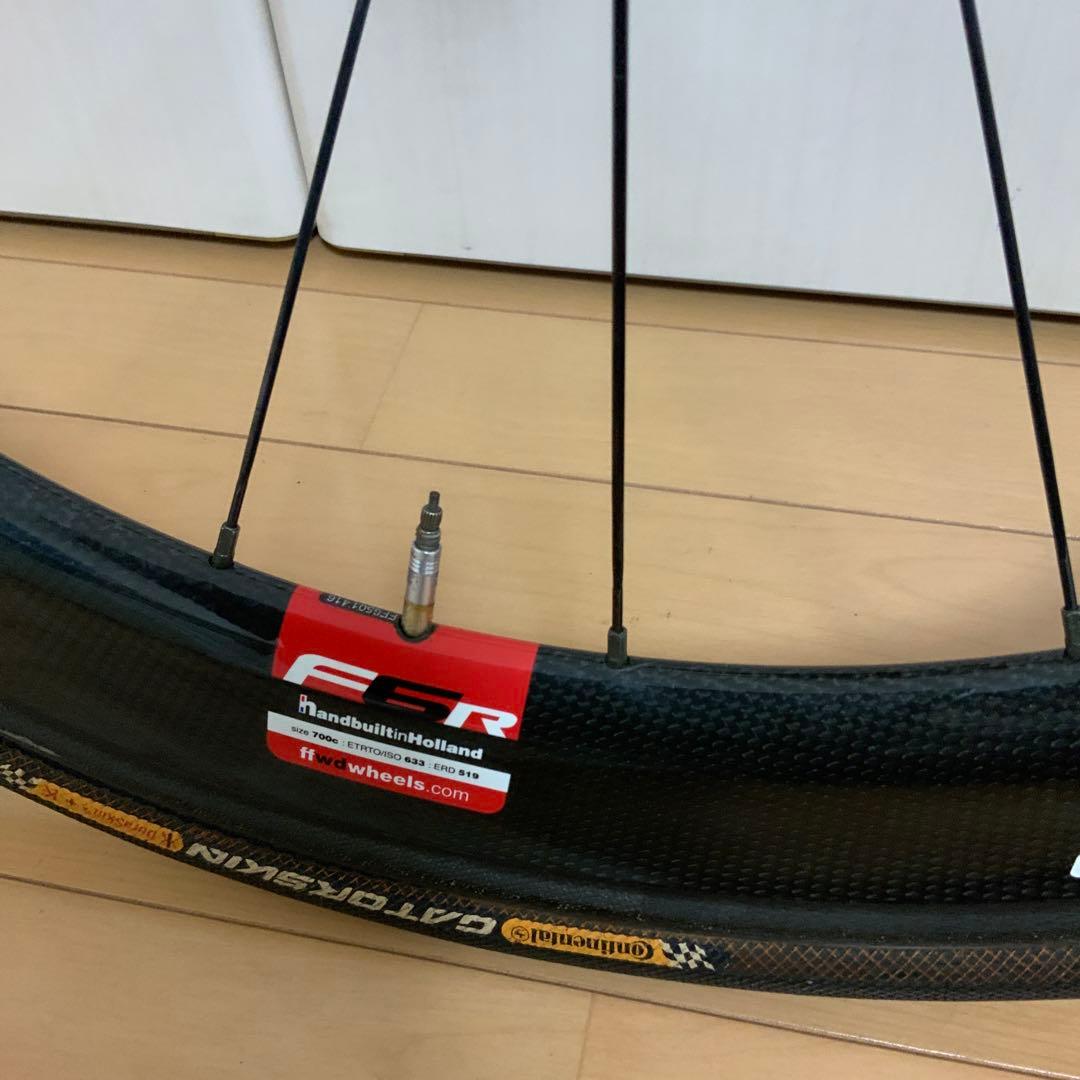 FF 完組ホイール 前後セット700C ブラック/レッド 即購入 超超特別価格