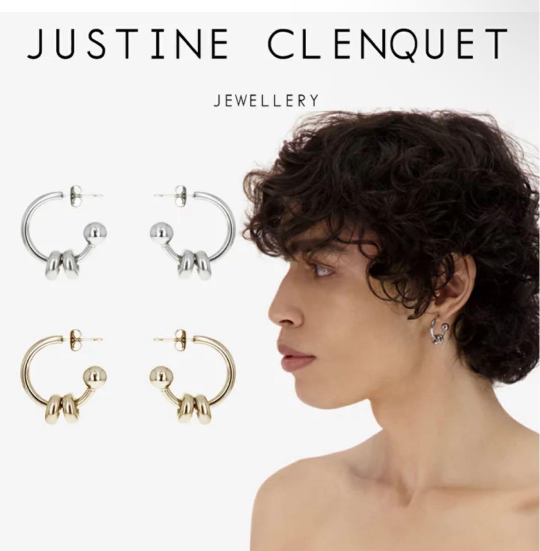 （あおばくん着用）JUSTINE CLENQUET シルバー フープピアス