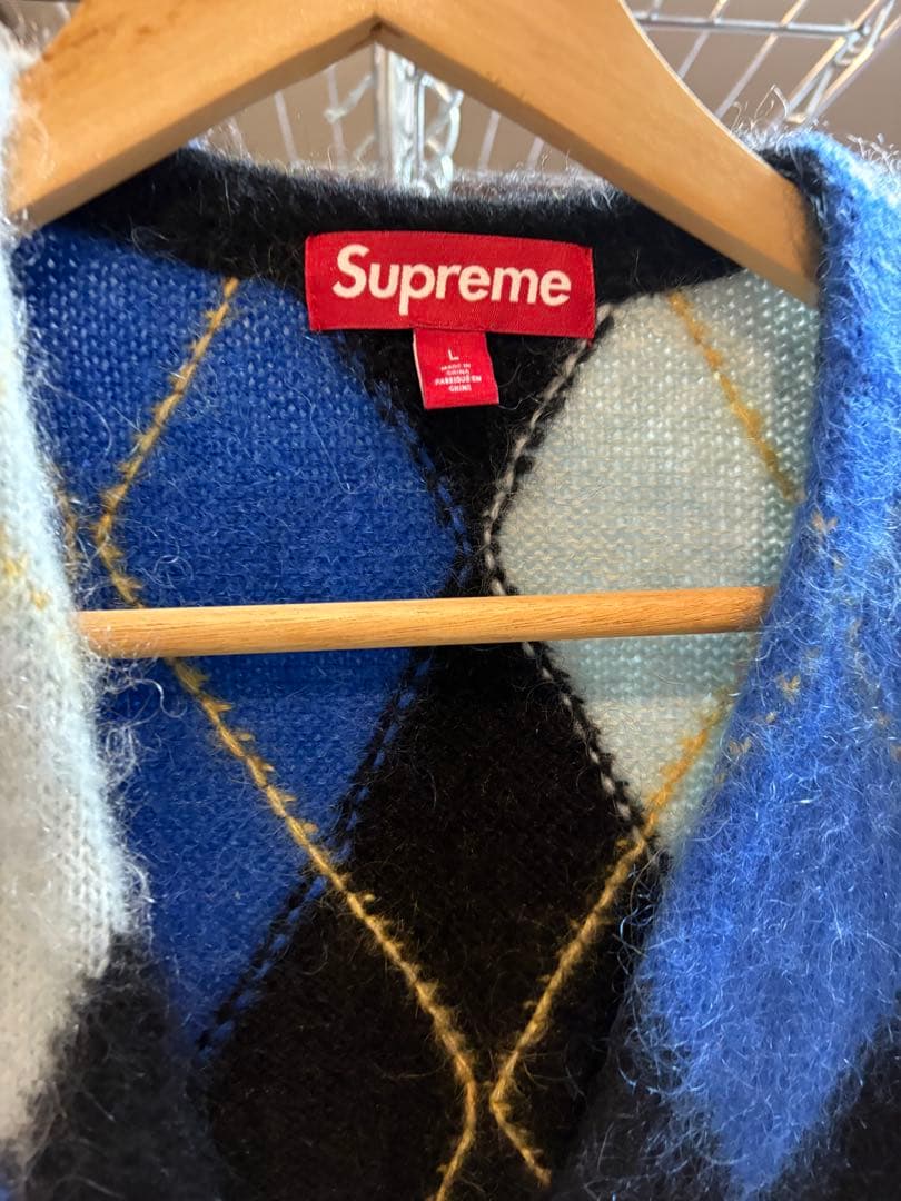 専用supreme Brushed Argyle Zip Up Vest