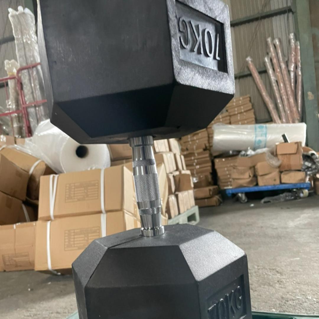 ラバー ヘックス ダンベル 75kg × 2個 セット