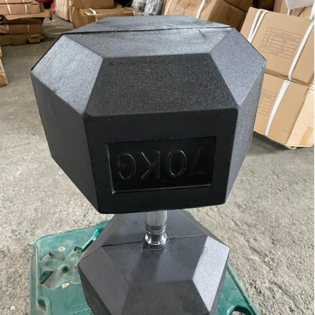 ラバー ヘックス ダンベル 75kg × 2個 セット