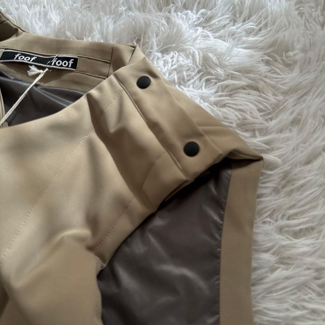 foof パディングベスト　キルティングベスト　ベージュ　M