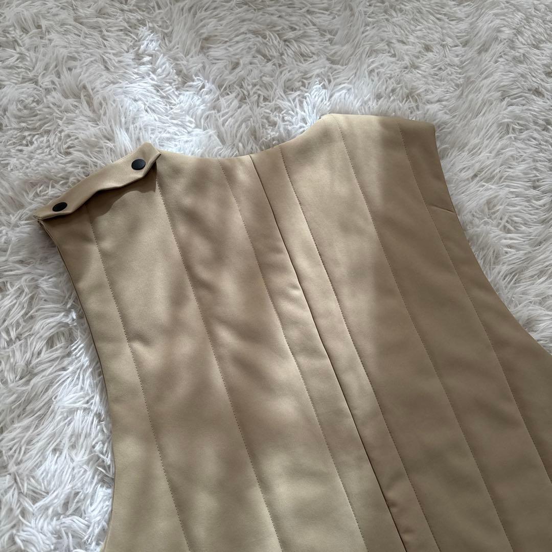 foof パディングベスト　キルティングベスト　ベージュ　M