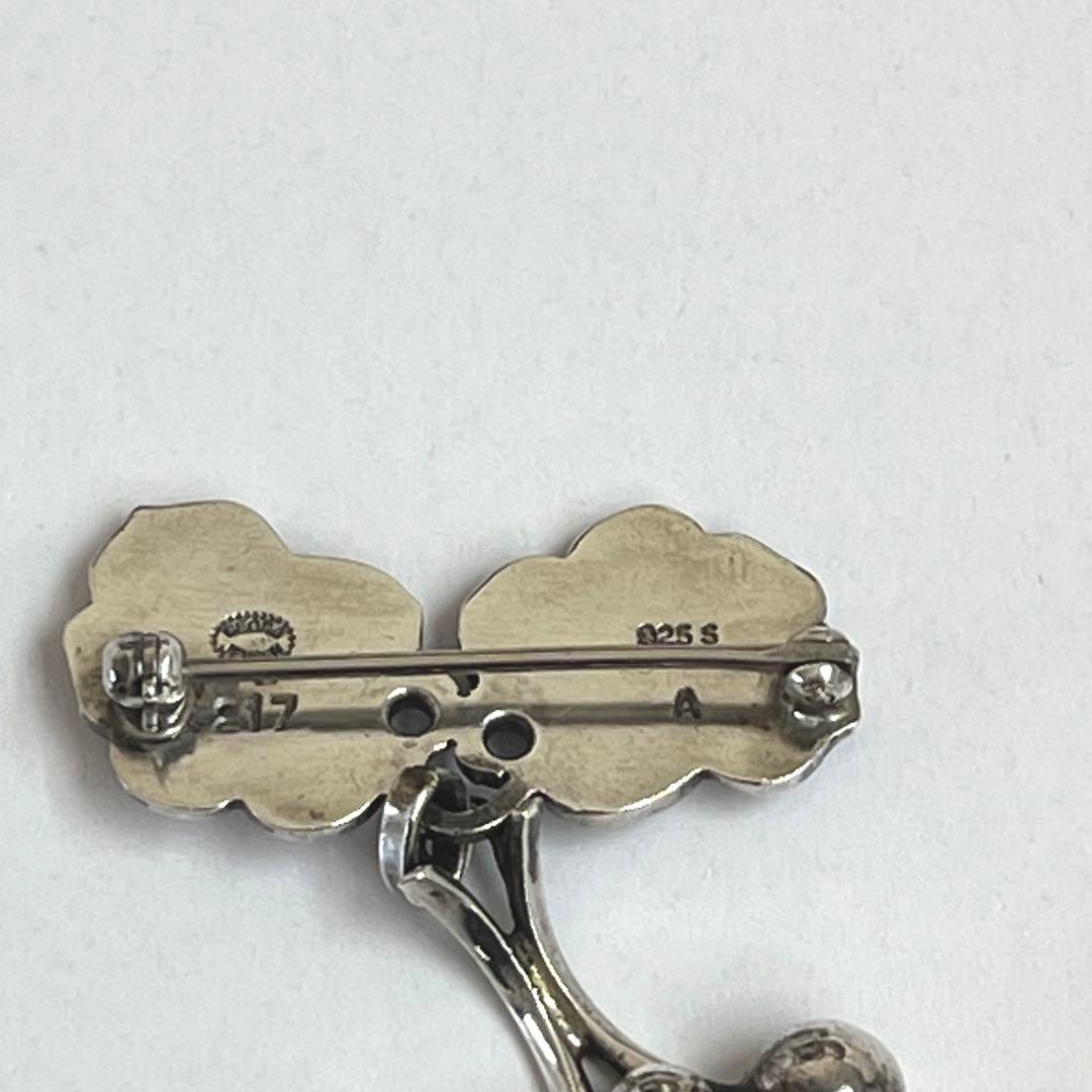 美品　  217Aムーンライトグレープ　シルバーブローチ