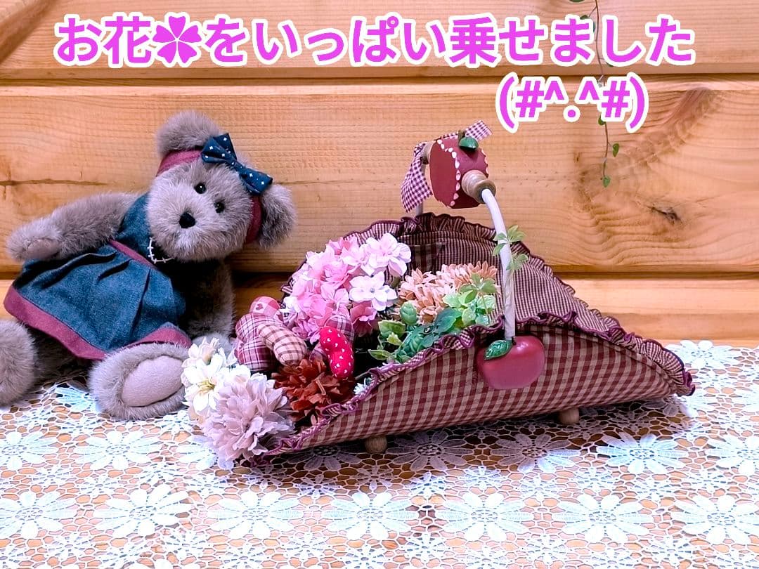 ⭐️アメリカンカントリー雑貨♥サンタさんからの贈り物ෆ飾り彫りりんごෆバスケット