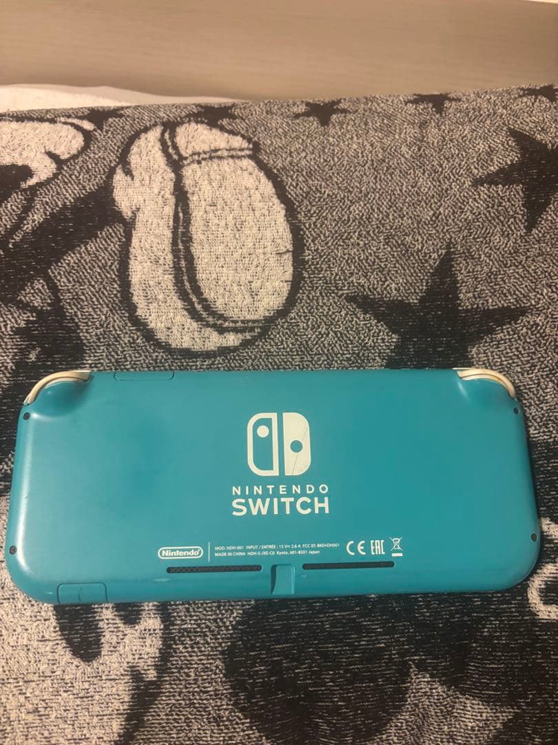 スイッチライト本体　初期化済み　ケース　ドラゴンボールカセット付き　ターコイズ