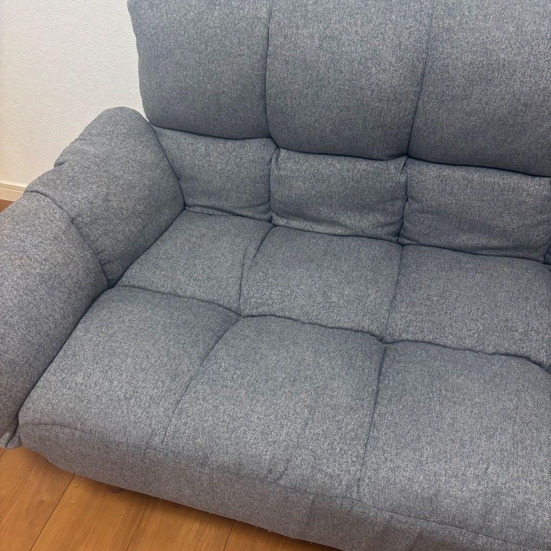 ニトリ　カジュアルソファー　2人がけ　グレー　ポケット付き　新生活　一人暮らし