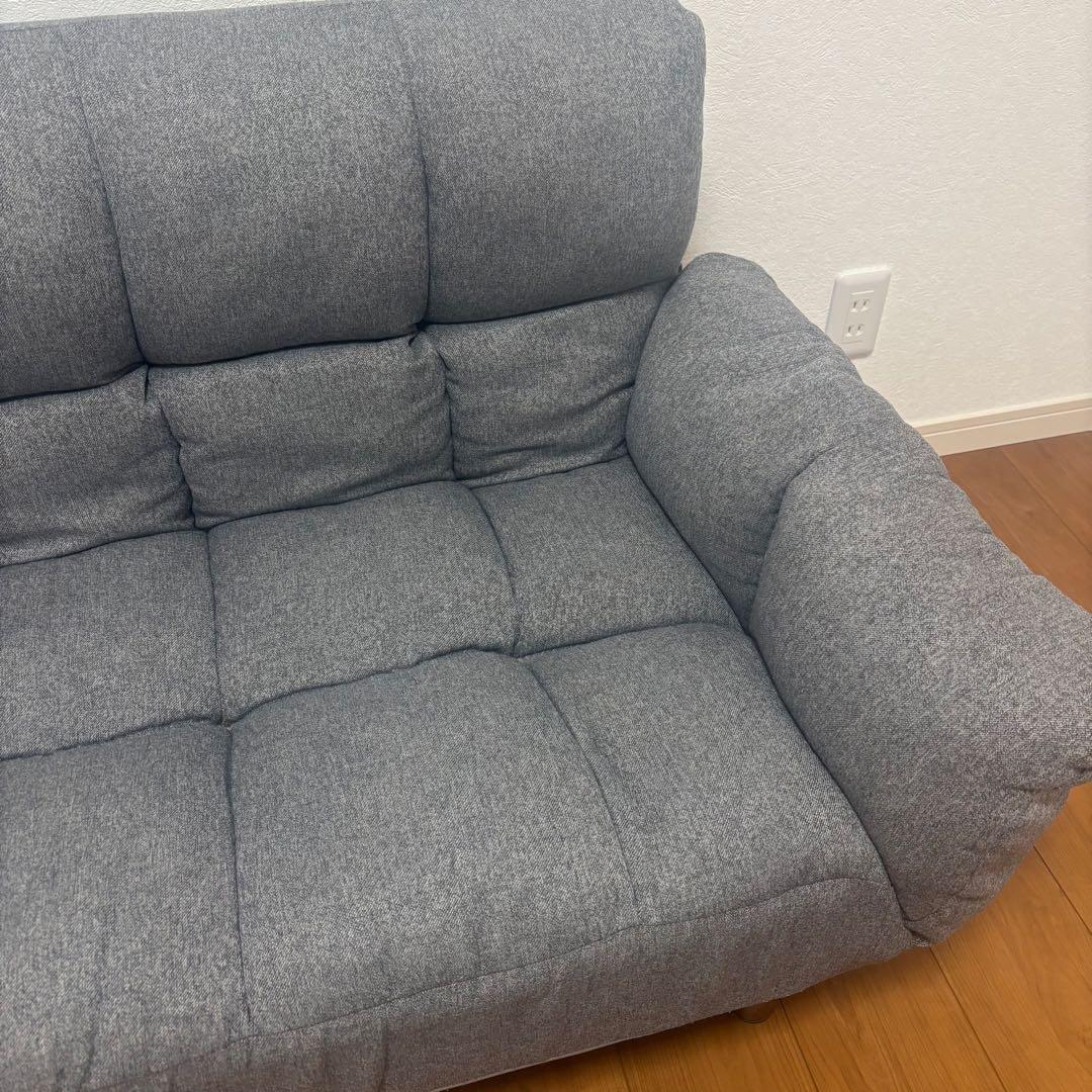 ニトリ　カジュアルソファー　2人がけ　グレー　ポケット付き　新生活　一人暮らし