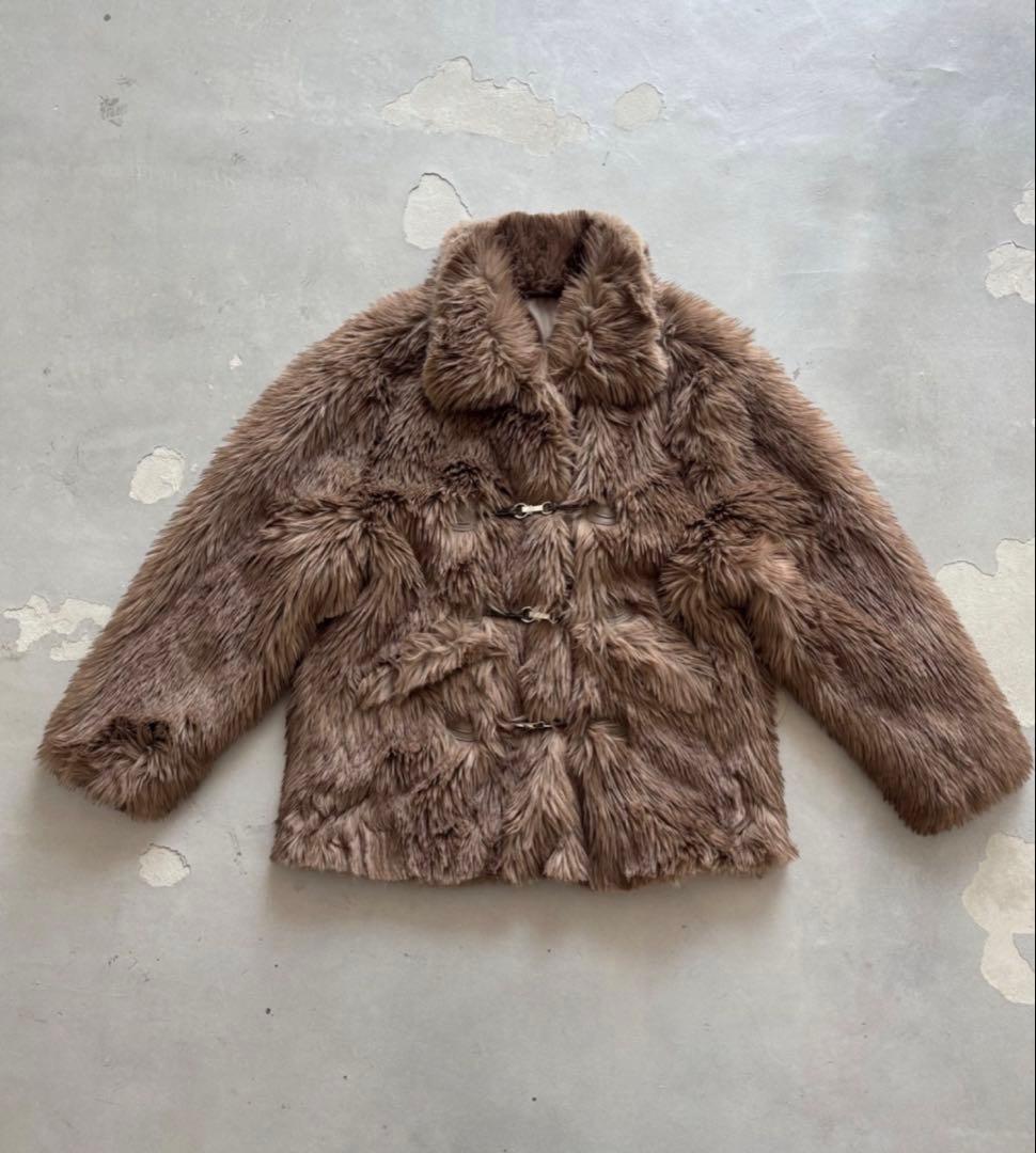 SHAGGIE トグルボタンファーミドルコート ブラウン　【ViVi掲載】