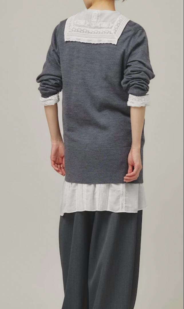 カレンソロジー　コットンレーヨンレースチュニック　セーラー