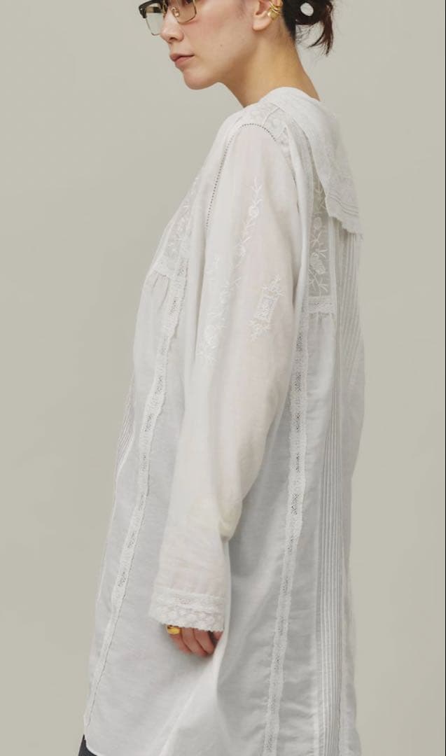 カレンソロジー　コットンレーヨンレースチュニック　セーラー