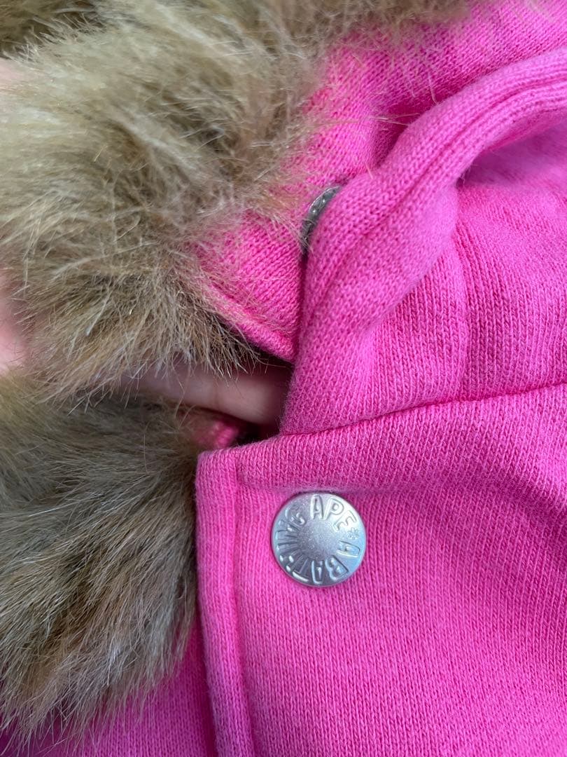 A Bathing Ape ピンク パーカー XS