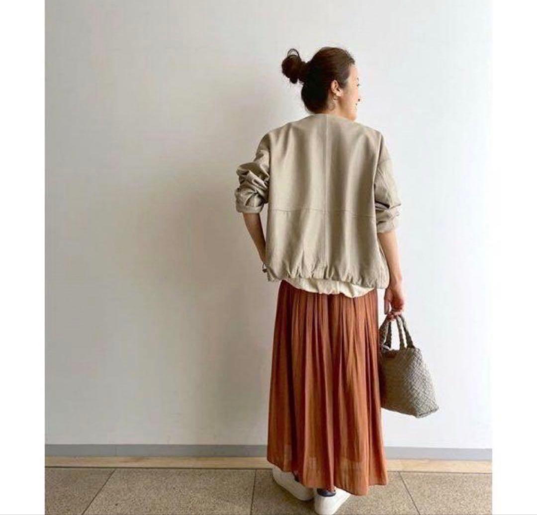 未使用近　ビアズリー ビアズリー シワシフォンギャザーパンツ　ブラウン