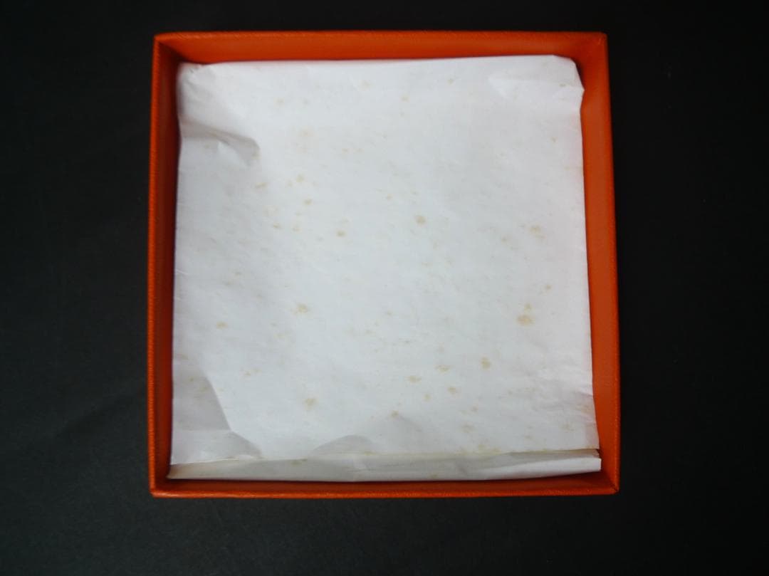 HERMES ネイビーシルバー馬模様 バングル