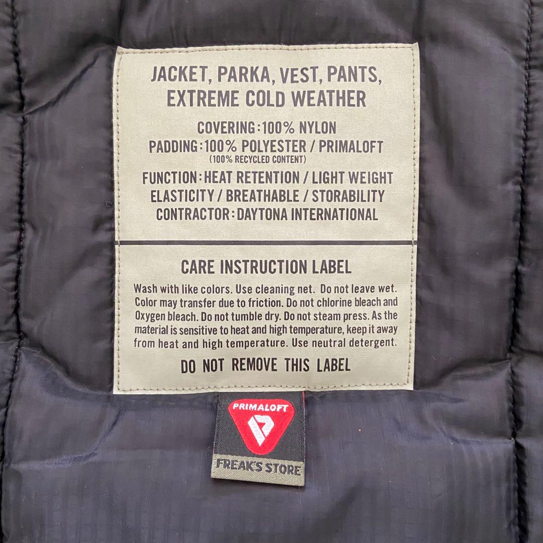 フリークスストア　プリマロフトFreeサイズ　ブラック