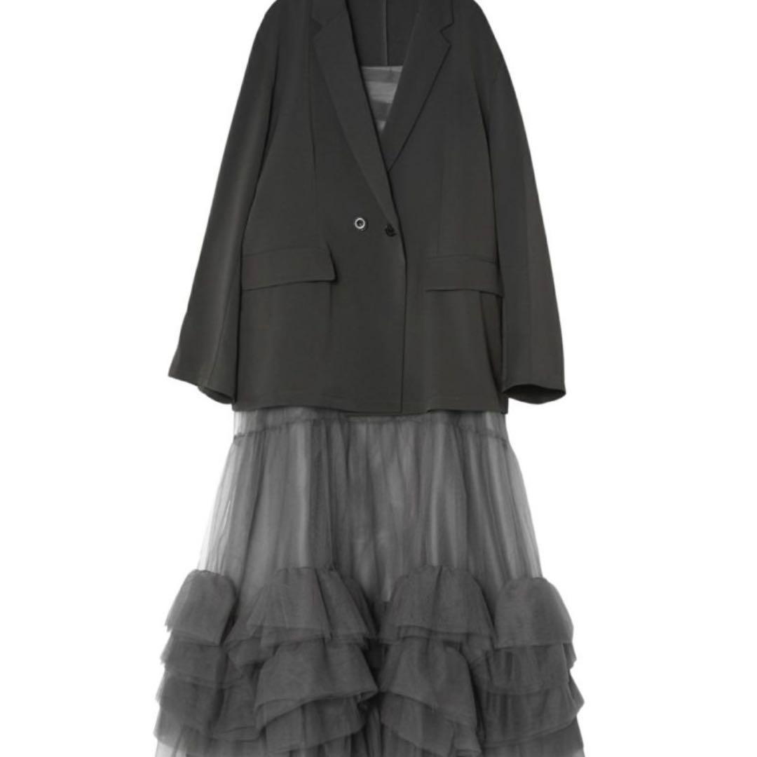 【andresd】volume tulle jacket set dress