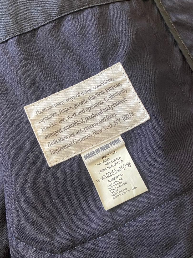 エンジニアド ガーメンツ　ウールサージ　ベンソン　ジャケット　ネイビー