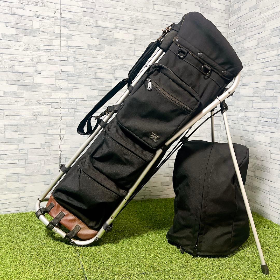 ★ミズノ ポーター キャディバッグ スタンド式 フレームウォーカー ブラック