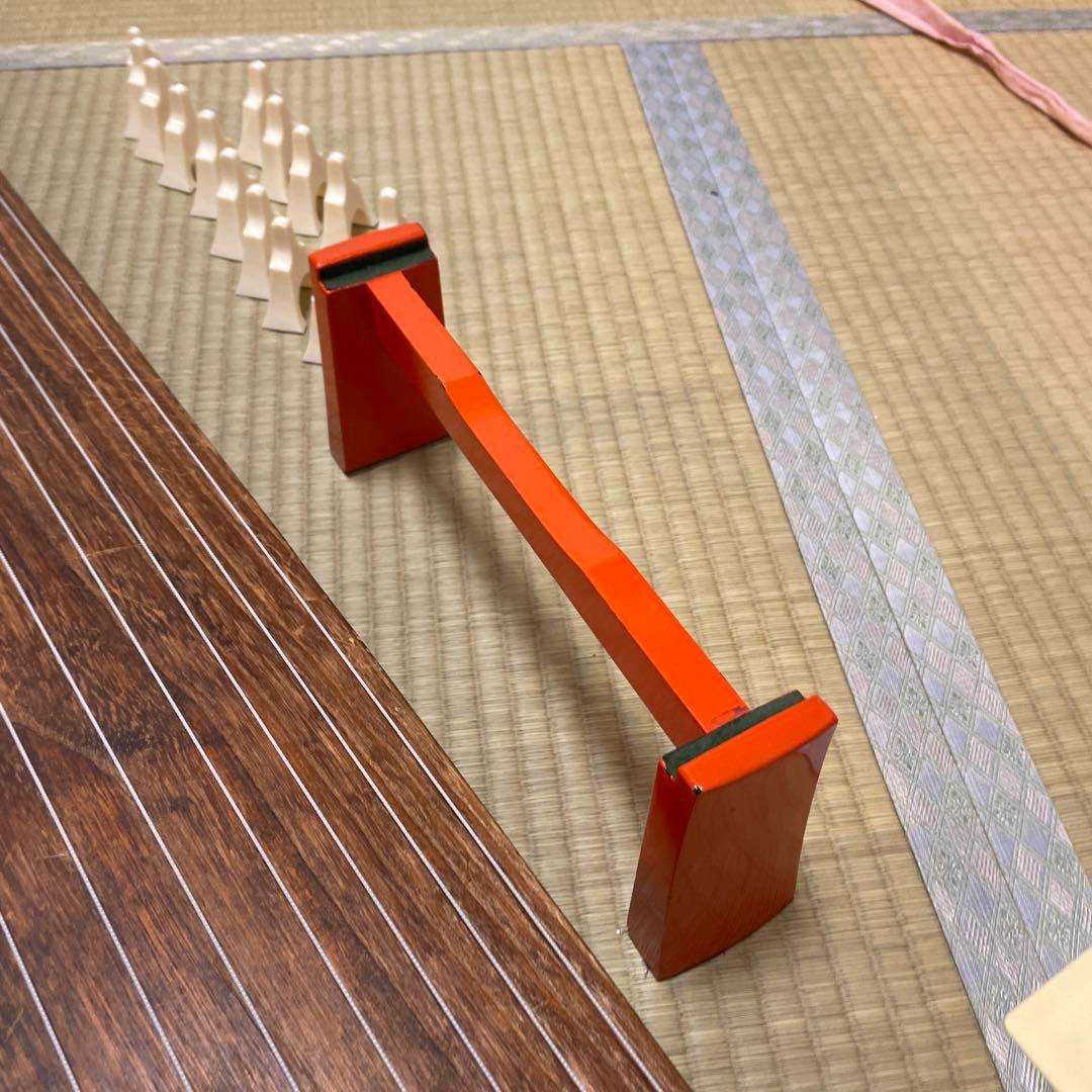 琴 13弦 花柄装飾付き　練習用琴　福山琴