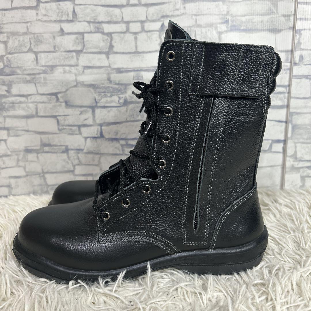 ミドリ安全　MIDORI 安全靴　ラバーテック　革製　サイドジップ　25.5 黒