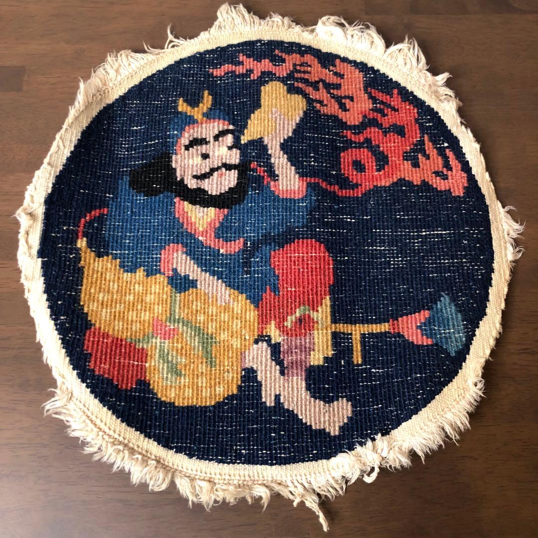 ヴィンテージ 関羽雲長 スーベニアラグ ウールラグ ラグマット