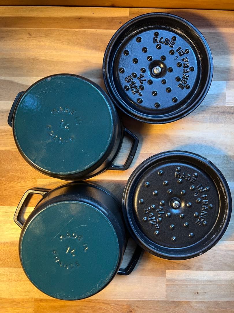 【2個セット】ストウブ staub ピコココット ラウンド 14cm ブラック