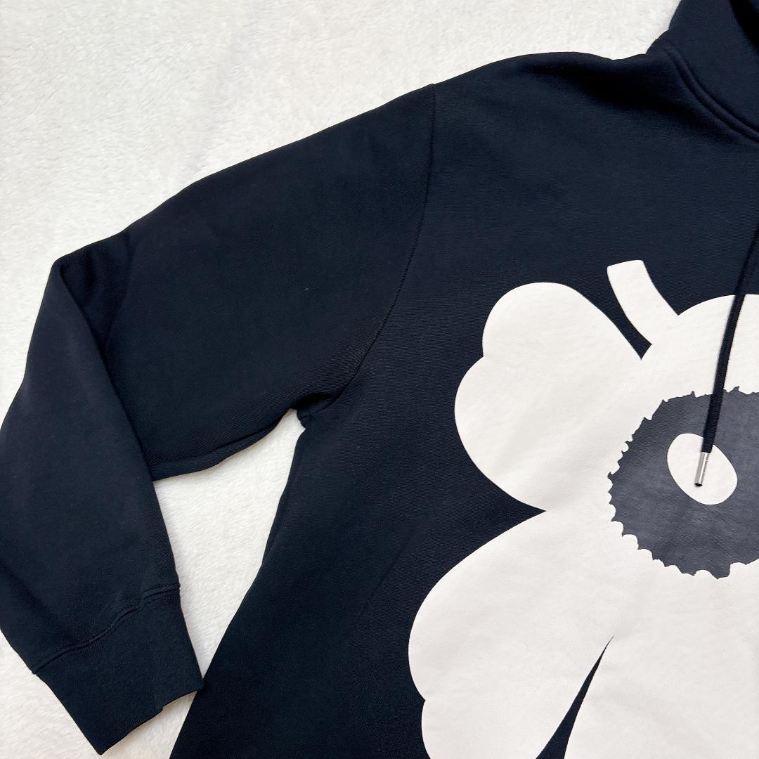 【美品】マリメッコ ウニッコ フード付きパーカー 裏起毛 黒 オーバーサイズ