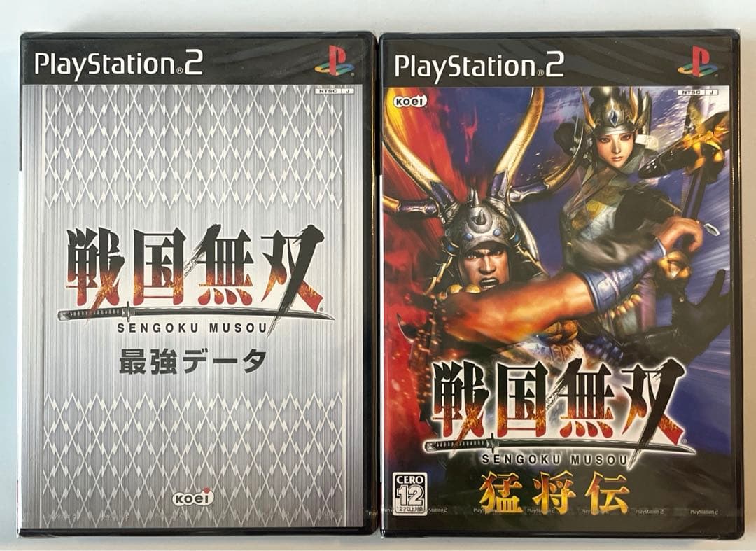 超激レア【新品未開封】プレステ2 戦国無双 猛将伝　戦国無双 最強データ　セット