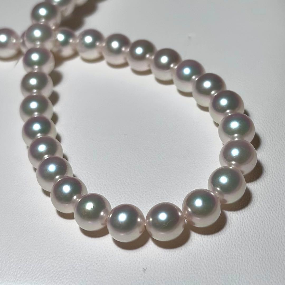 テリ強◎現行クラスプ　ミキモト　アコヤパール　ネックレス　本真珠　純正ケース付き